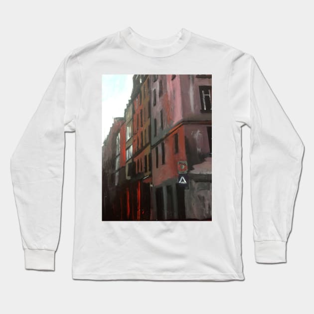 Paris Buildings at Dusk Long Sleeve T-Shirt by golan22may